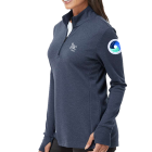 Adidas - Women's 3-Stripes Quarter-Zip Sweater